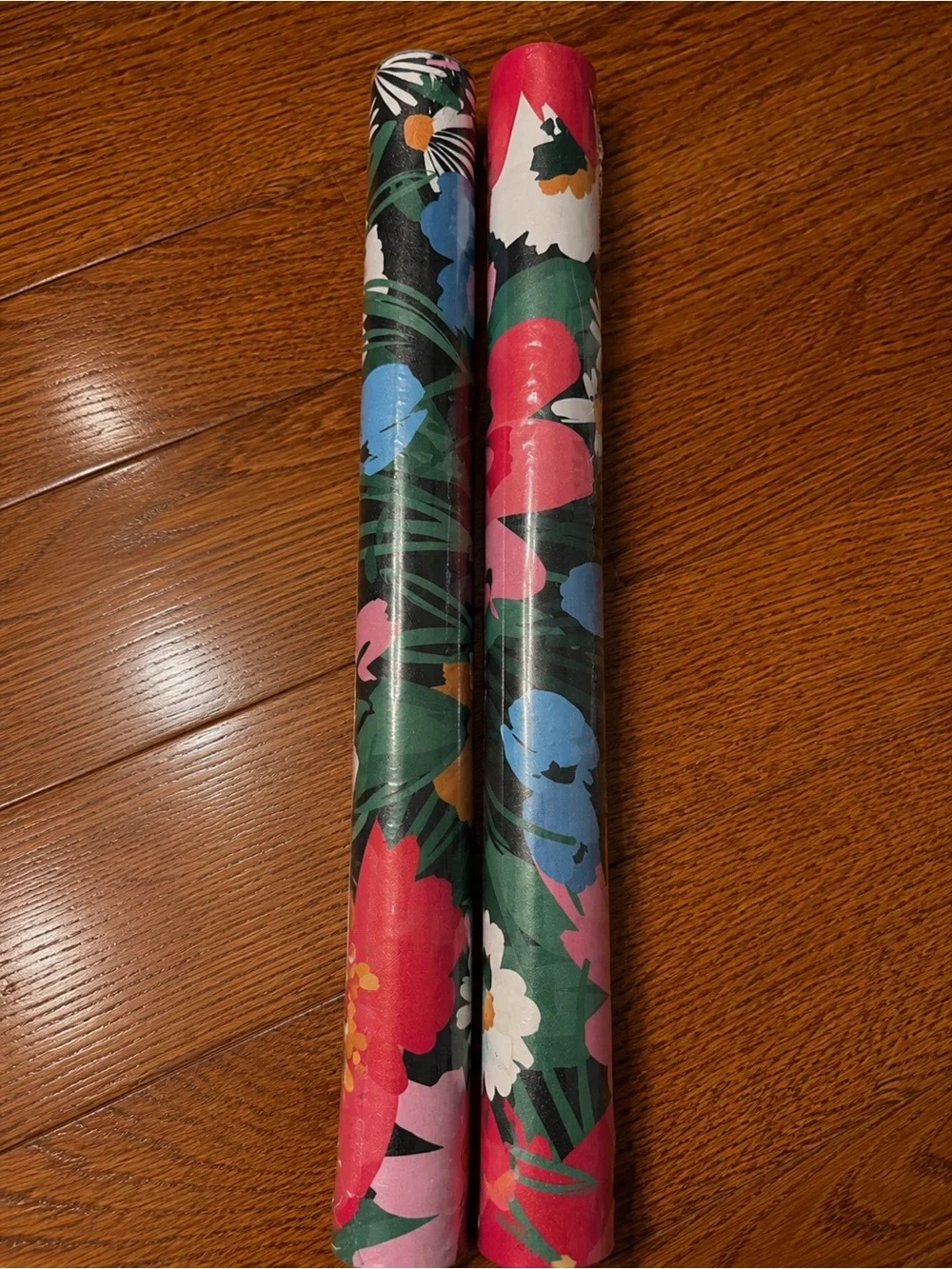 NWT- 2 Rolls. Floral Wallpaper Mural in Pink, Green & Blue